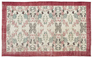Naturel Over Dyed Vintage Rug 5'3'' x 8'4'' ft 159 x 254 cm