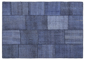 Mixed Over Dyed Kilim Patchwork Unique Rug 5'3'' x 7'7'' ft 160 x 230 cm