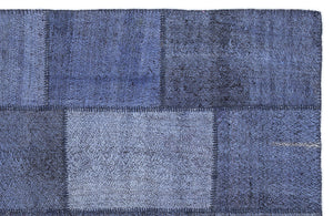 Mixed Over Dyed Kilim Patchwork Unique Rug 5'3'' x 7'7'' ft 160 x 230 cm