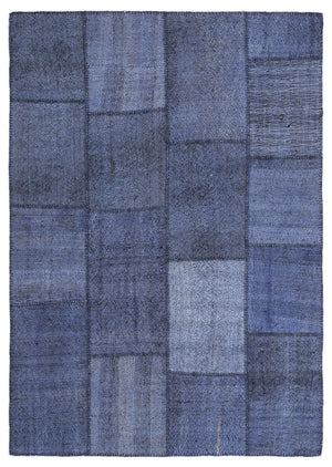 Mixed Over Dyed Kilim Patchwork Unique Rug 5'3'' x 7'7'' ft 160 x 230 cm