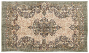 Naturel Over Dyed Vintage Rug 5'6'' x 9'6'' ft 168 x 290 cm