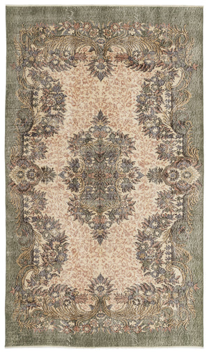 Naturel Over Dyed Vintage Rug 5'6'' x 9'6'' ft 168 x 290 cm