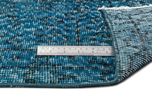 Turquoise Over Dyed Vintage Rug 6'10'' x 10'1'' ft 208 x 308 cm
