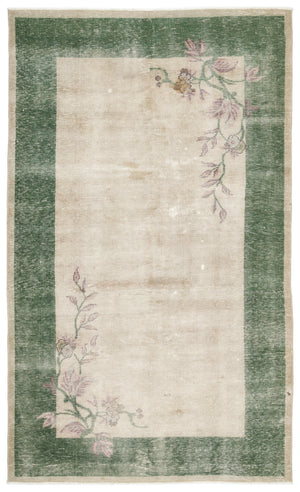 Naturel Over Dyed Vintage Rug 5'5'' x 8'12'' ft 164 x 274 cm