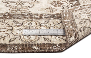 Beige Over Dyed Vintage Rug 5'5'' x 8'9'' ft 164 x 266 cm