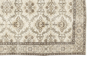 Beige Over Dyed Vintage Rug 5'5'' x 8'9'' ft 164 x 266 cm