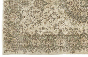 Beige Over Dyed Vintage Rug 5'9'' x 8'9'' ft 175 x 266 cm