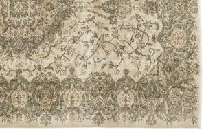 Beige Over Dyed Vintage Rug 5'9'' x 8'9'' ft 175 x 266 cm