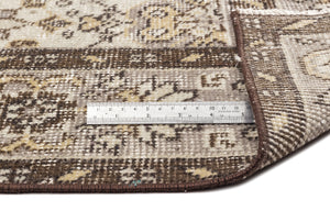 Beige Over Dyed Vintage Rug 5'8'' x 9'7'' ft 172 x 292 cm