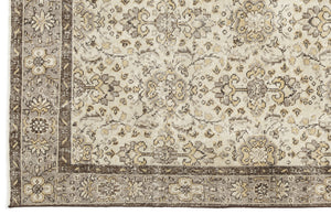 Beige Over Dyed Vintage Rug 5'8'' x 9'7'' ft 172 x 292 cm