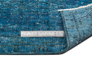 Turquoise Over Dyed Vintage Rug 6'9'' x 10'3'' ft 207 x 312 cm