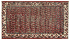 Naturel Over Dyed Vintage Rug 3'12'' x 7'1'' ft 121 x 217 cm