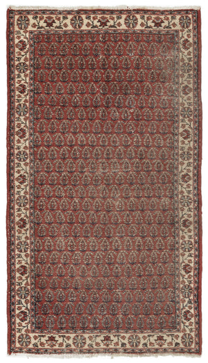 Naturel Over Dyed Vintage Rug 3'12'' x 7'1'' ft 121 x 217 cm