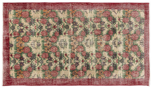 Naturel Over Dyed Vintage Rug 3'8'' x 6'5'' ft 111 x 195 cm