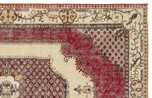 Naturel Over Dyed Vintage Rug 5'8'' x 9'4'' ft 173 x 284 cm