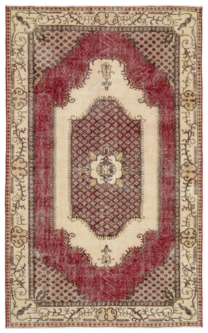 Naturel Over Dyed Vintage Rug 5'8'' x 9'4'' ft 173 x 284 cm