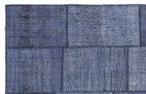 Mixed Over Dyed Kilim Patchwork Unique Rug 5'3'' x 7'7'' ft 160 x 230 cm