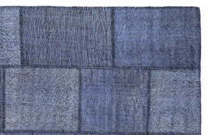 Mixed Over Dyed Kilim Patchwork Unique Rug 5'3'' x 7'7'' ft 160 x 230 cm