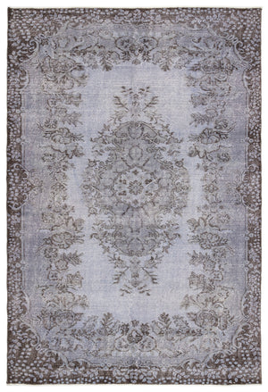 Purple Over Dyed Vintage Rug 5'9'' x 8'6'' ft 175 x 260 cm