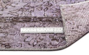 Purple Over Dyed Vintage Rug 4'8'' x 8'2'' ft 142 x 250 cm