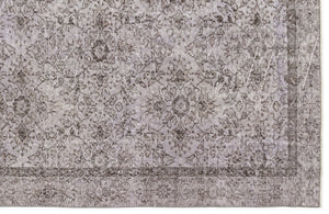 Purple Over Dyed Vintage Rug 4'8'' x 8'2'' ft 142 x 250 cm