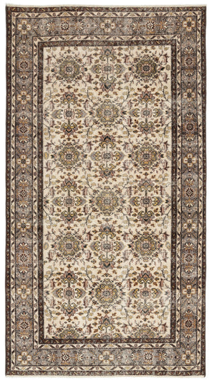 Naturel Over Dyed Vintage Rug 4'8'' x 8'6'' ft 142 x 260 cm