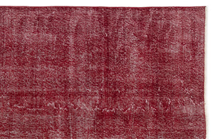 Red Over Dyed Vintage Rug 6'9'' x 10'0'' ft 206 x 305 cm