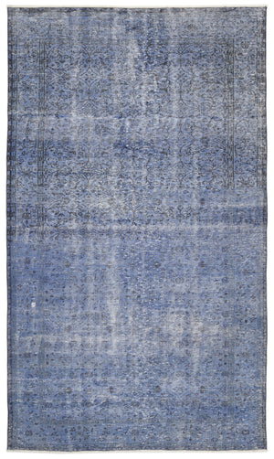 Blue Over Dyed Vintage Rug 6'0'' x 10'4'' ft 183 x 316 cm