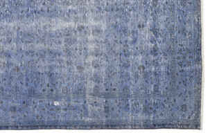 Blue Over Dyed Vintage Rug 6'0'' x 10'4'' ft 183 x 316 cm