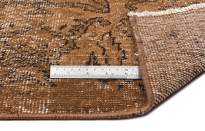 Brown Over Dyed Vintage Rug 5'11'' x 9'11'' ft 180 x 302 cm