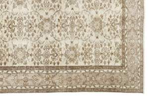 Beige Over Dyed Vintage Rug 6'4'' x 10'2'' ft 194 x 310 cm