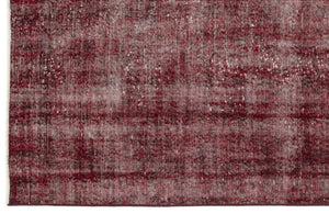 Red Over Dyed Vintage Rug 5'7'' x 9'3'' ft 171 x 281 cm