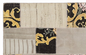 Karabakh Over Dyed Kilim Patchwork Unique Rug 5'3'' x 7'7'' ft 160 x 230 cm