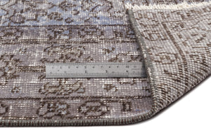 Blue Over Dyed Vintage Rug 5'8'' x 8'10'' ft 173 x 270 cm