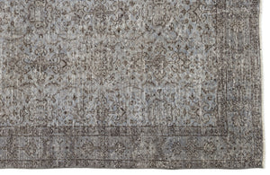 Blue Over Dyed Vintage Rug 5'8'' x 8'10'' ft 173 x 270 cm