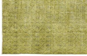 Green Over Dyed Vintage Rug 4'9'' x 8'6'' ft 146 x 259 cm