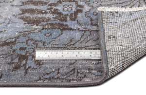 Blue Over Dyed Vintage Rug 5'5'' x 9'3'' ft 166 x 282 cm