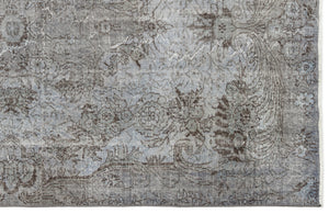 Blue Over Dyed Vintage Rug 5'5'' x 9'3'' ft 166 x 282 cm