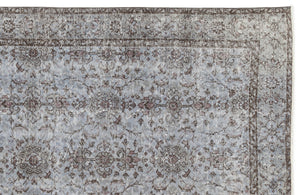 Blue Over Dyed Vintage Rug 4'9'' x 8'8'' ft 146 x 263 cm