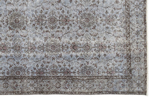 Blue Over Dyed Vintage Rug 4'9'' x 8'8'' ft 146 x 263 cm