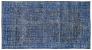 Blue Over Dyed Vintage Rug 5'9'' x 10'9'' ft 175 x 327 cm