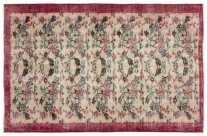 Naturel Over Dyed Vintage Rug 5'3'' x 8'2'' ft 161 x 250 cm