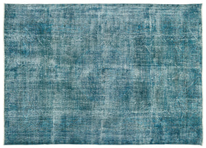 Stone Blue Over Dyed Vintage Rug 7'3'' x 10'2'' ft 220 x 310 cm