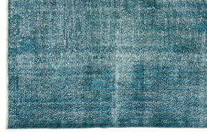 Stone Blue Over Dyed Vintage Rug 7'3'' x 10'2'' ft 220 x 310 cm