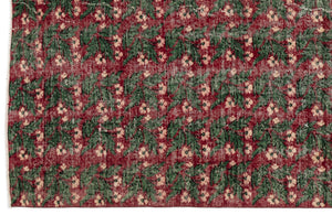 Retro Over Dyed Vintage Rug 5'11'' x 9'2'' ft 181 x 280 cm