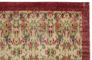 Retro Over Dyed Vintage Rug 5'7'' x 9'1'' ft 170 x 277 cm