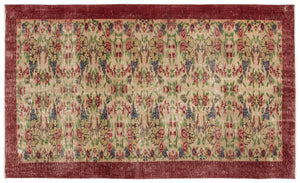 Retro Over Dyed Vintage Rug 5'7'' x 9'1'' ft 170 x 277 cm