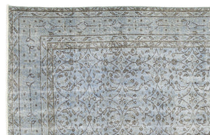 Gray Over Dyed Vintage Rug 5'4'' x 8'5'' ft 163 x 256 cm