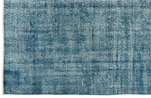 Turquoise Over Dyed Vintage Rug 5'3'' x 9'7'' ft 160 x 291 cm