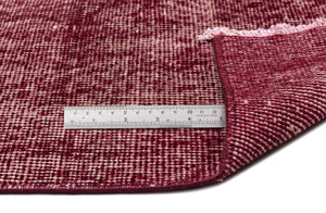 Red Over Dyed Vintage Rug 4'8'' x 8'4'' ft 143 x 255 cm